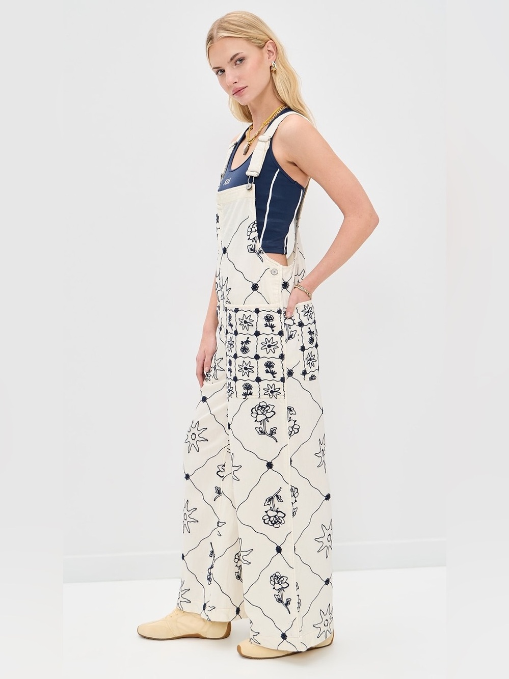 Free People Rising Sun Overalls - Picture 3 of 6